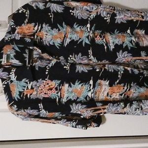 BALI CASUALS RESORTWEAR XL SS BUTTON DOWN SHIRT HAWAIIN THEME